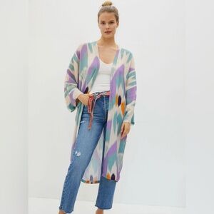 NWOT! Bel Kazan for Anthropologie Watercolor Kimono